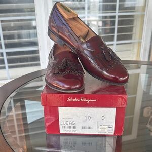Salvatore Ferragamo Burgundy Loafers
